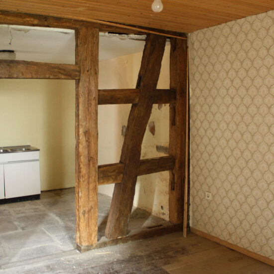 Esszimmer: offene Fachwerkwand