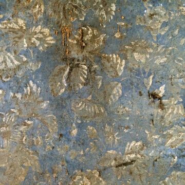 Wohnzimmer: blaue Wandgestaltung